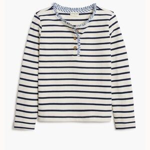 🆕 Crewcuts Navy and White Striped Long Sleeve Tee